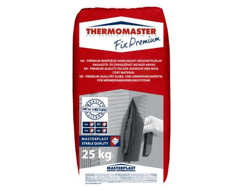 THERMOMASTER FIX PRÉMIUM ragasztó homlokzati EPS FEHÉR, GRAFIT, lábazati XPS ragasztáshoz - 25kg/zsák RAKLAPOS